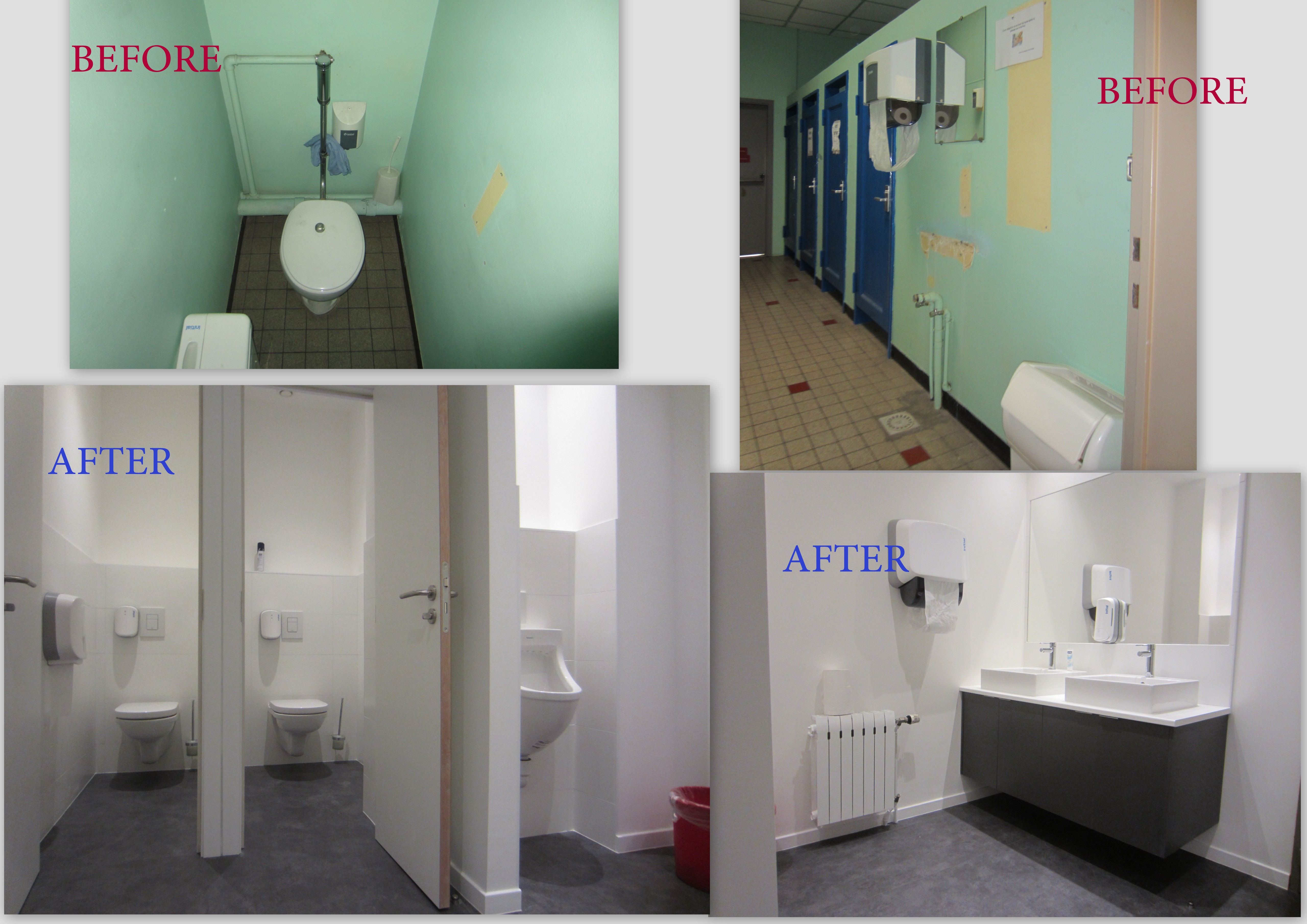 Modernization of sanitary spaces